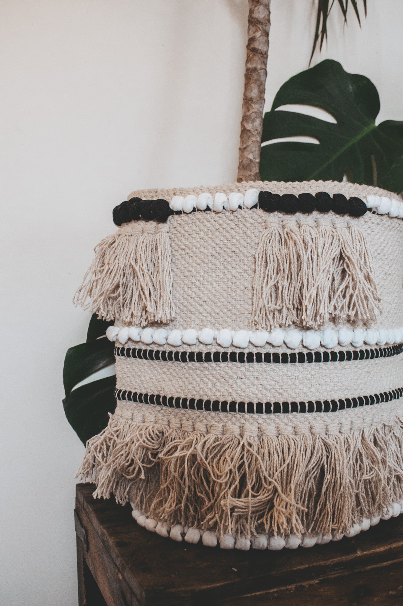 Tide Lines Woven Basket