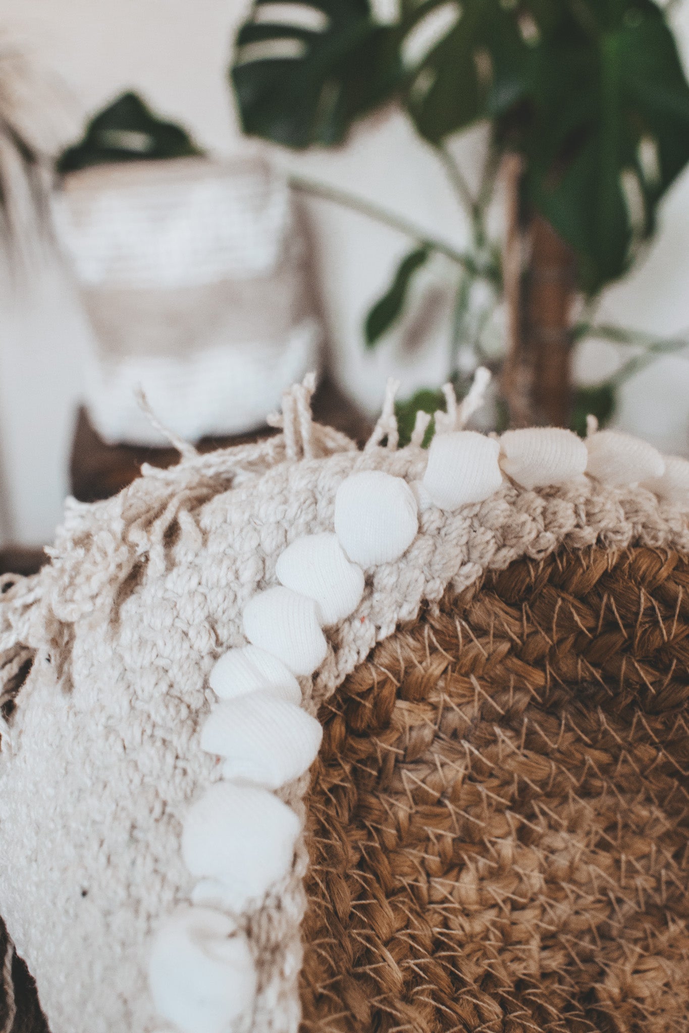 Tide Lines Woven Basket