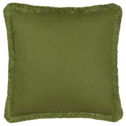 Palm Embroidered Cushion Green: Green / Polyester Filled / 45 x 45cm