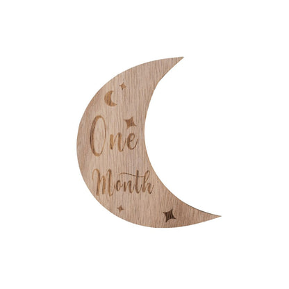 Wooden Month-by-Month Baby Milestone Set