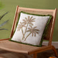 Palm Embroidered Cushion Green: Green / Polyester Filled / 45 x 45cm