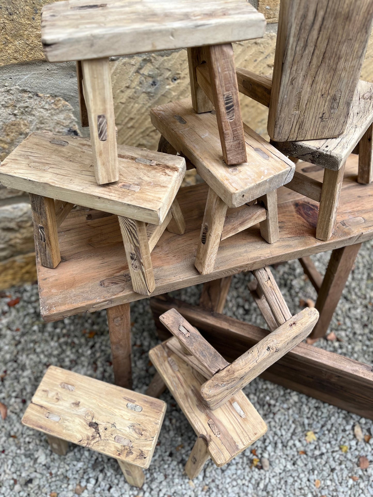 Rustic Elm bench