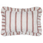 Connie Striped Ruffle Cushion Clay Pink: Clay Pink / Polyester Filled / 35 x 50cm