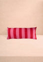 Poppy Raspberry Cabana Stripe Long Lumbar Cushion Cover